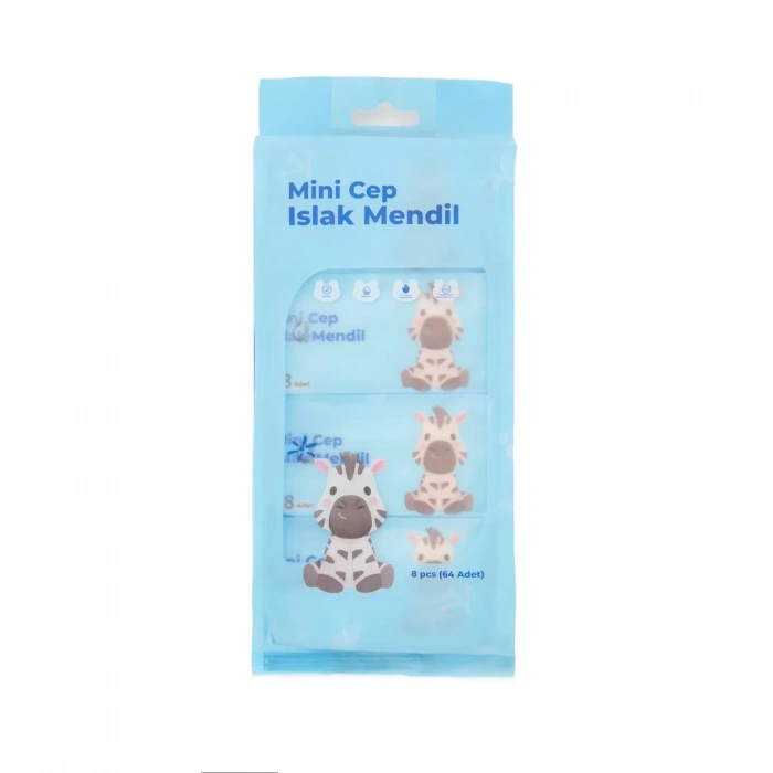 Mini Cep Islak Mendil Günlük Pratik 8'li Paket (5263)