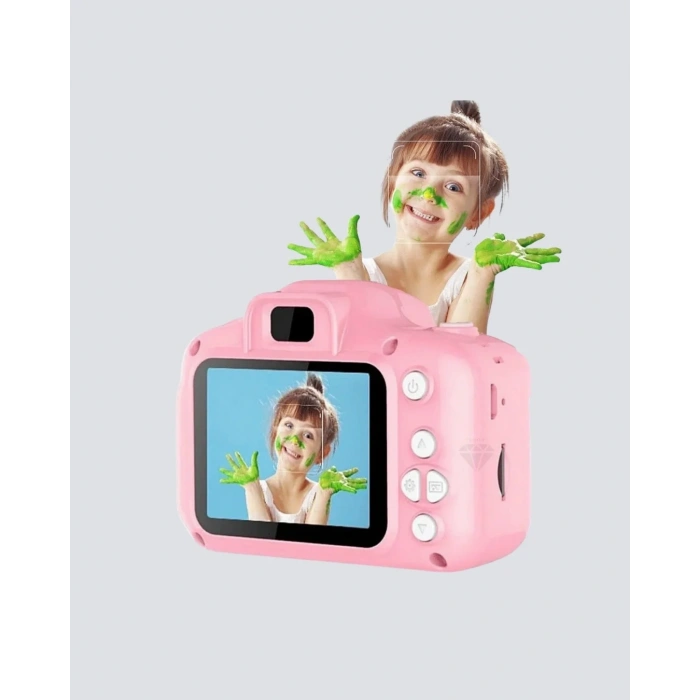 Mini Dijital Çocuk Kamerası 8mp Hd Ekranlı 1080p Video Ve Şarjlı