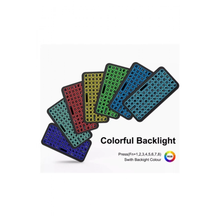 Mini Klavye Smarttv Işıklı Bluetooth Kablosuz Televizyon Ps3 Dizüstü Tabletler Ve Telefonlar İçin