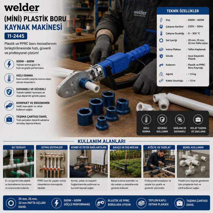 MİNİ PLASTİK BORU KAYNAK MAKİNESİ (5263)