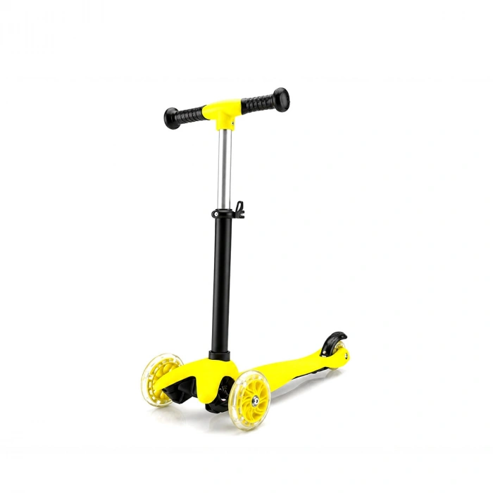 MINI SCOOTER RIDEN SHINE IŞIKLI SCOOTER 55X57-64-71CM FOSFORLU RENKLİ +2 YAŞ - 40KG MAX TAŞIMA HERHANGİ BİR RENK GÖNDERİLİR (5263)