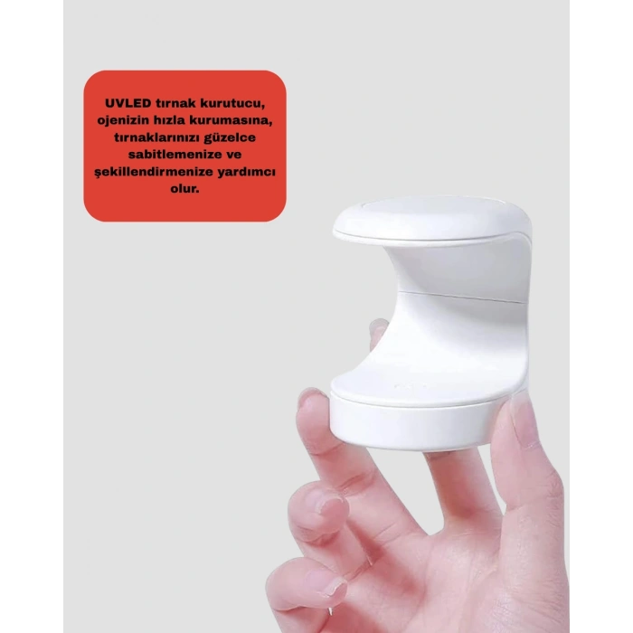 Mini Tırnak Kurutucu – Hızlı Kurutma İçin Uvled Işık Teknolojisi Yeni Nesil