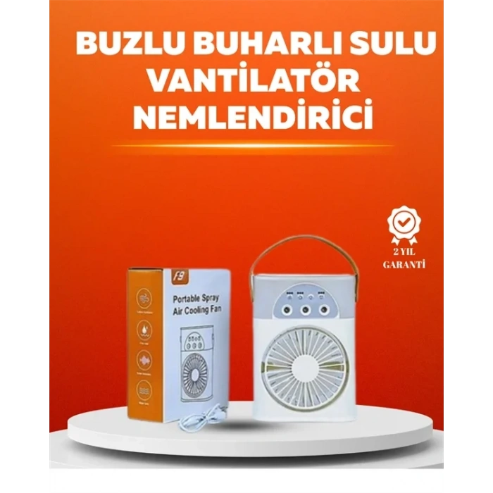 Mini Usb Klima Fan | 3 Kademeli Spreyli Hava Soğutucu, Taşınabilir
