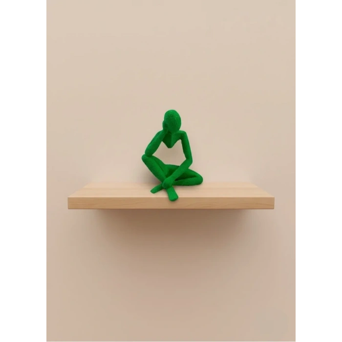 Minimal İnsan Figürü Biblo Yeşil Ev Ve Ofis Dekoru