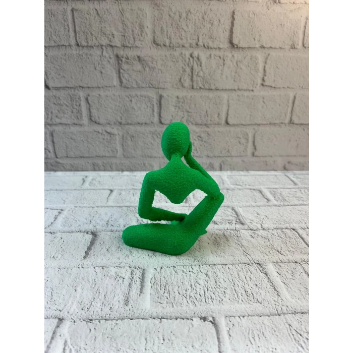 Minimal İnsan Figürü Biblo Yeşil Ev Ve Ofis Dekoru