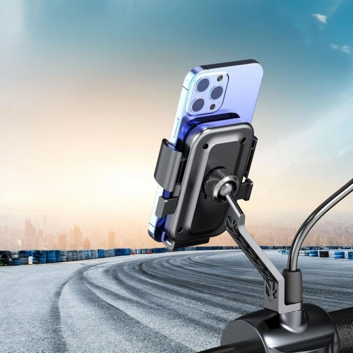 Motor,Motosiklet,Bisiklet ,Scooter İçin 360 Derece Dönebilen Dikiz Aynası Versiyonu Telefon Tutucu Aparat (5263)