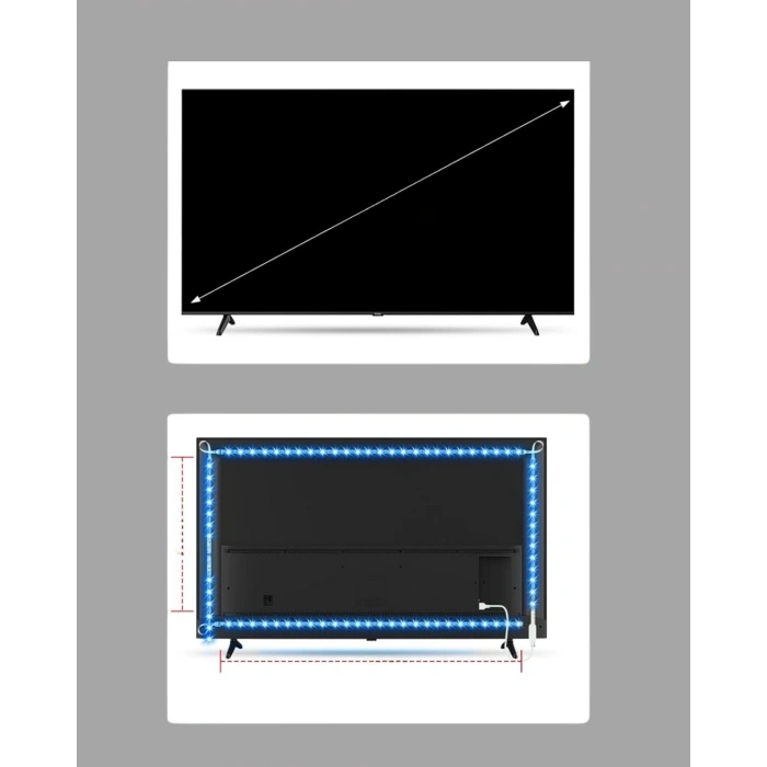 Müzikle Senkronize Led Şerit Tv Aydınlatma Yeni Nesil