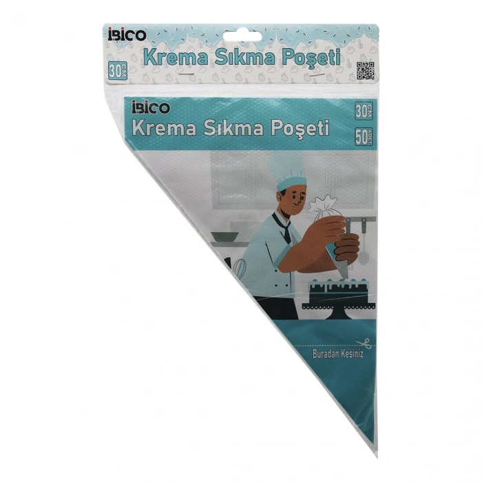 NAYLON 30CM 50PCS KREMA SIKMA  POŞETİ TORBASI (5263)