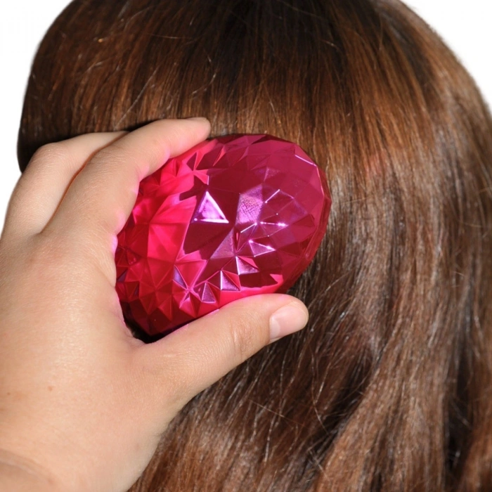Neon Pembe Düzleştirici Tarak Geniş Aralıklı Her Saç Tipine Uygun Fırçalı Saç Düzleştirici (5263)
