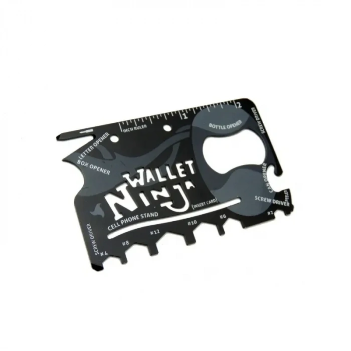 Ninja Wallet Survival Acil Durum Kiti / Kartı - 18 İn 1