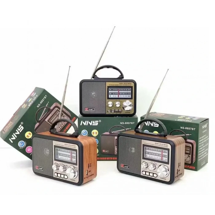 NNS NS-8897 Orta Boy Retro, Nostaljik, Ahşap Tasarım Radyo (5263)