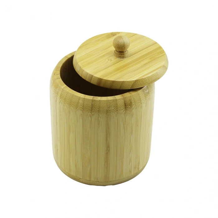NO-12 AHŞAP - BAMBU ŞEKERLİK KAPAKLI ÇAP: 11.3CM DERİNLİK: 11CM (5263)