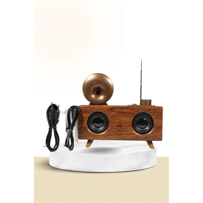 Nostaljik Radyo Bluetooth Bağlantılı Şarjlı Yüksek Ses Kaliteli