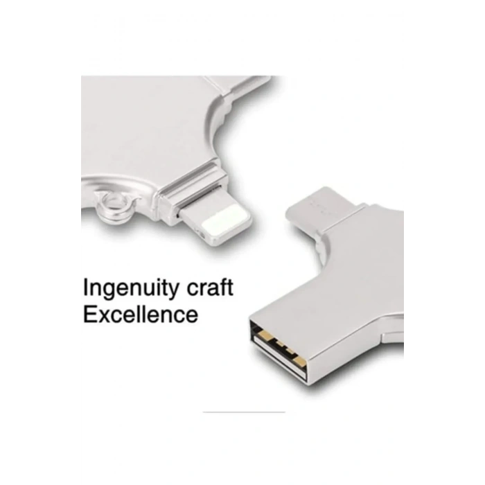 Otg 4in1 Cep Telefonu Çok Fonksiyonlu Usb Flash Bellek 128 Gb Type-c, Micro Sd Ve Kart Okuyucu
