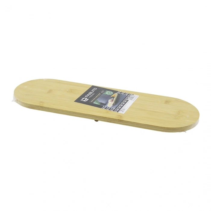 OVAL AHŞAP BAMBU 3 MİNİ=1CM AYAKLI  SUNUM TEPSİSİ 15X44X1.5CM (5263)