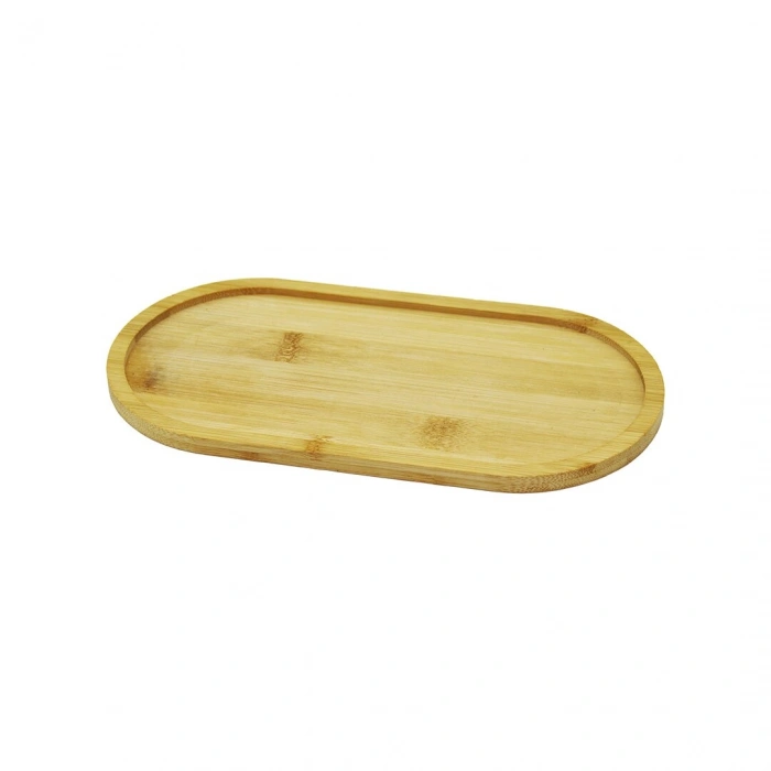 OVAL AHŞAP BAMBU YAĞDANLIK ALTLIK 12X23CM (5263)