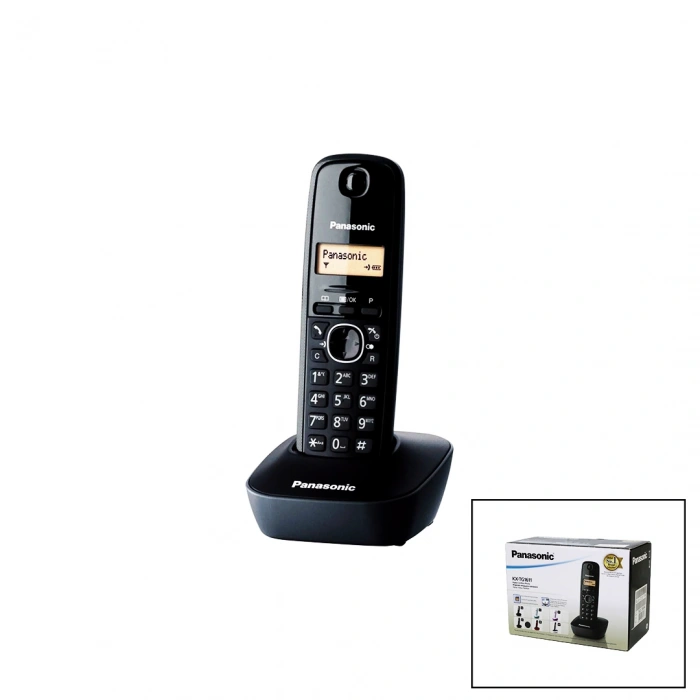 PANASONİC KX-TG1611 SİYAH - OVAL KABLOSUZ DİJİTAL TELSİZ TELEFON (5263)