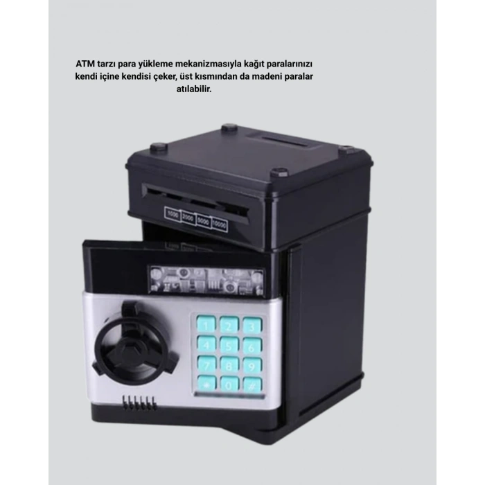 Para Kasası Görünümlü Elektronik Şifreli Kumbara
