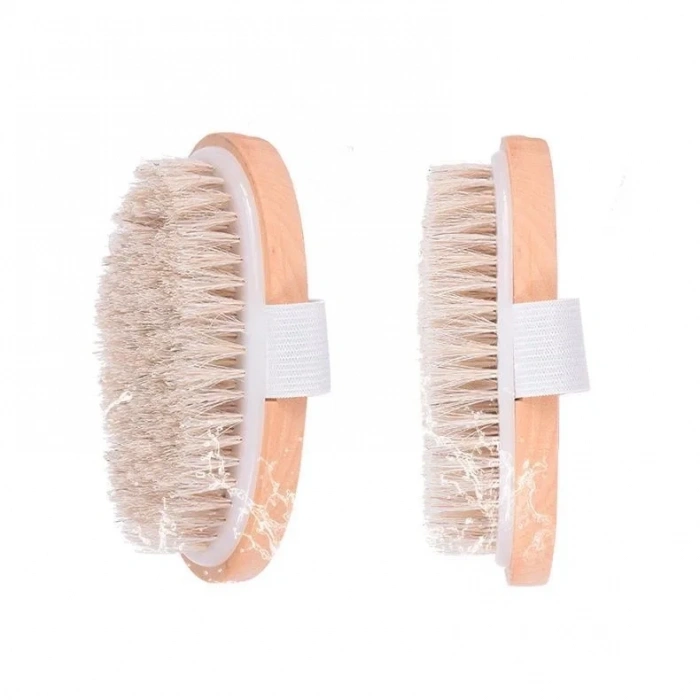 Parlak Ve Pürüzsüz Görünüm Sağlayan %100 Doğal At Kılı Selülit Fırçası (oval)