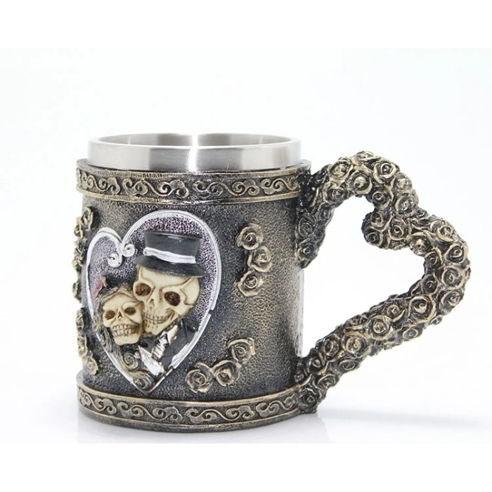 Paslanmaz Çelik Kalpli Kupa Bardak Alk1017