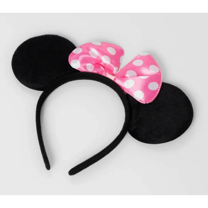 Pembe Fiyonklu Minnie Mouse Tacı Mini Kulak (5263)