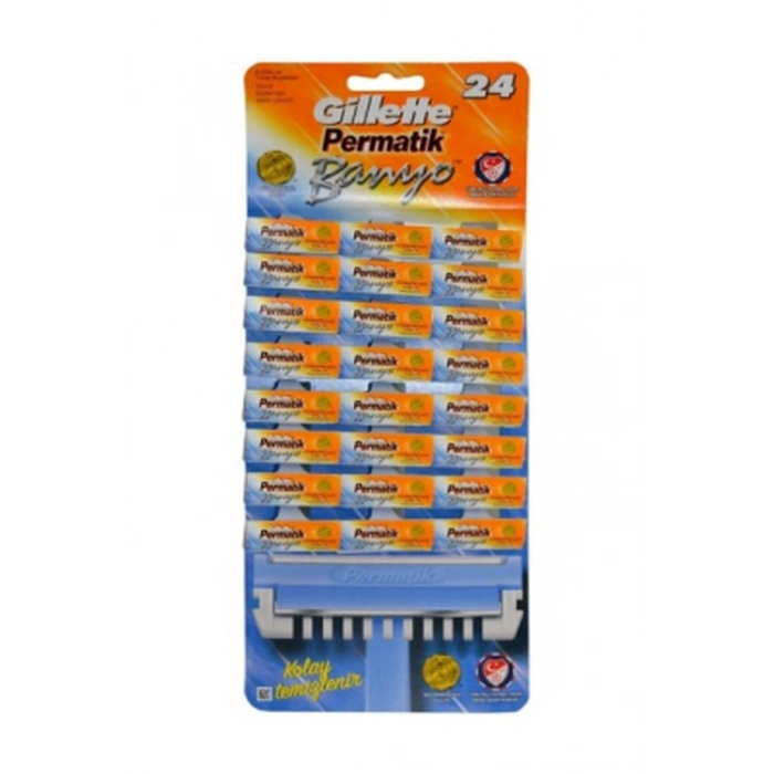 PERMATİK BANYO SAPLI JİLET KARTELA 48 PARÇA (5263)