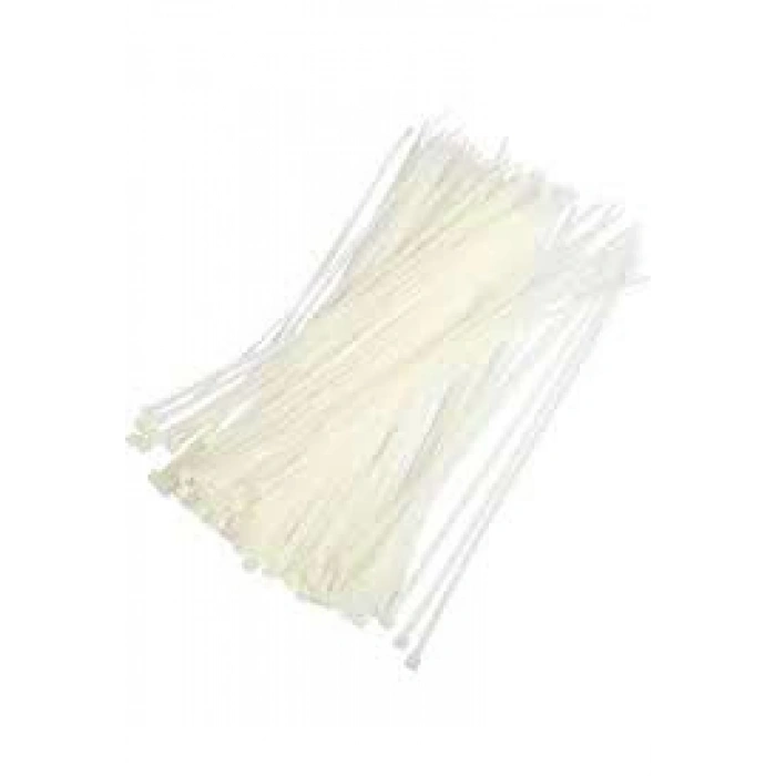 PLASTİK ÇIRT KELEPÇE 100 PARÇA BEYAZ 3.6X200MM. (5263)