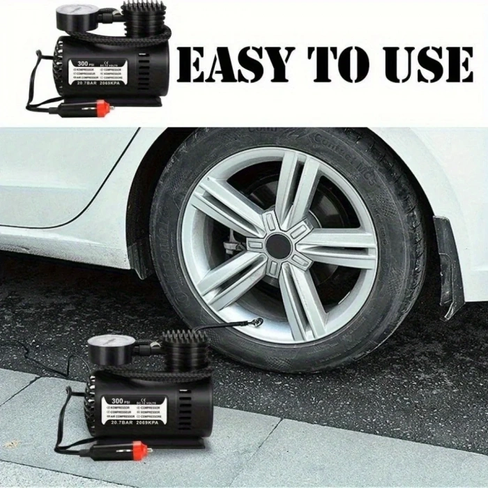 Plastik Gövdeli Siyah Mini Hava Kompresörü