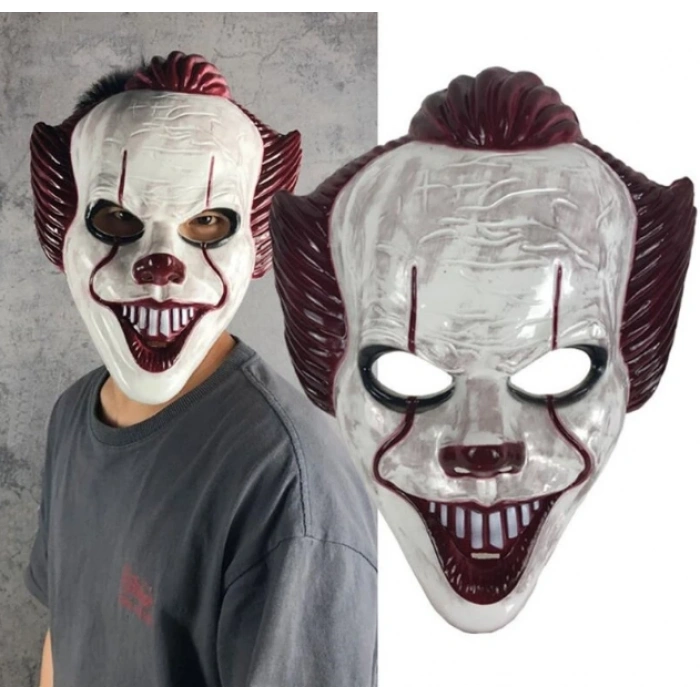 Plastik Joker Maskesi Killer Palyaço Maskesi (5263)