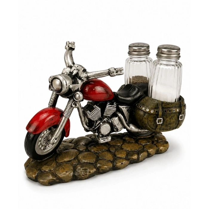 Polyester Motosiklet Figürlü Tuzluk Biberlik Seti Alk5614