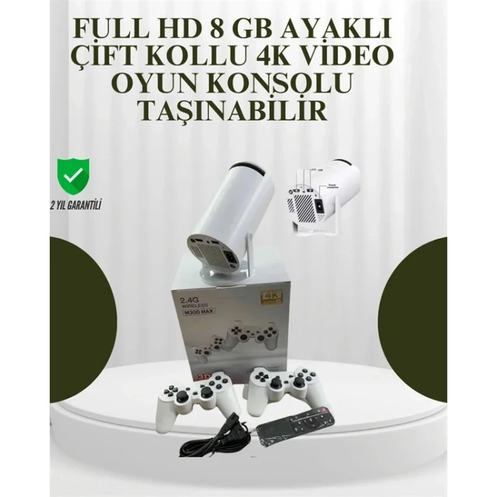 Portatif 4k Projeksiyon – 4.000 Uygulama, Kablosuz Yansıtma Ve Bluetooth 5.0