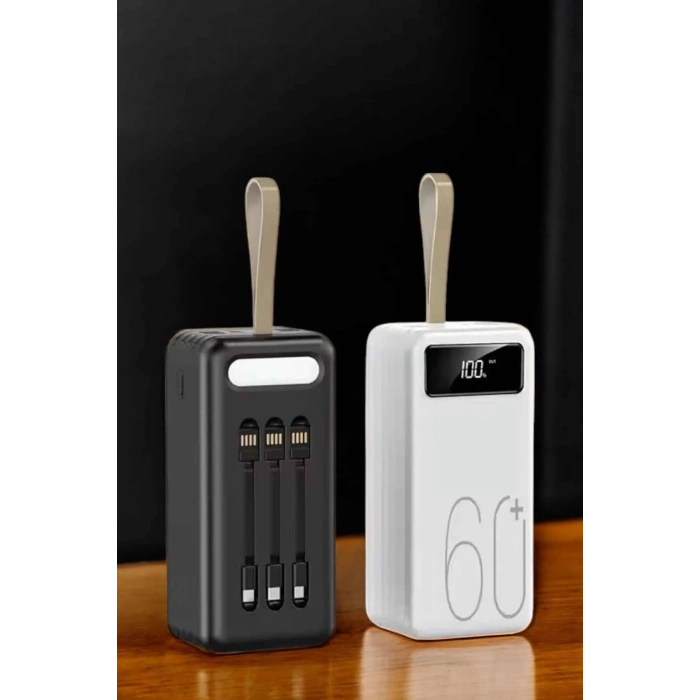 Powerbank 60.000 Mah Dijital Göstergeli 4 Portlu Taşınabilir