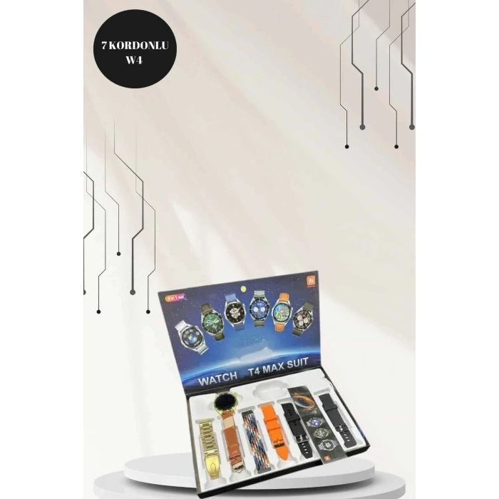 Powerbank Bluetooth Kulaklık Ve Akıllı Saat 7 Kordonlu Metal Kordon Plastik Kordon