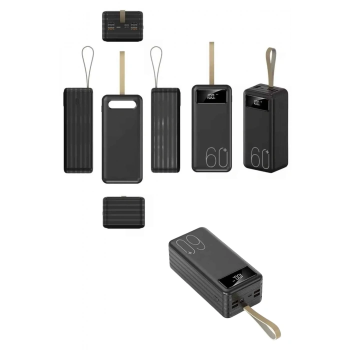 Powerbank Yüksek Kapasiteli 60.000 Mah Hızlı Şarj Şarj Özellikli Batarya