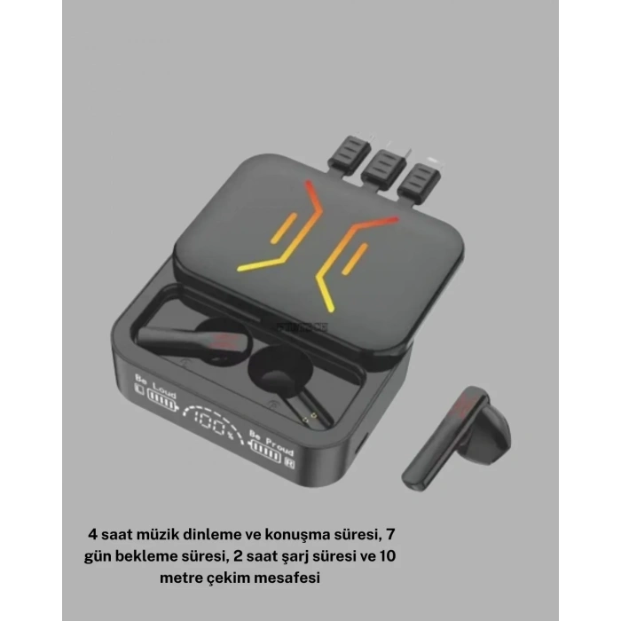 Powerbank’lı Bluetooth 5.3 Kulaklık – Kablolu/kablosuz Kullanım, Dokunmatik Ve Uzun Pil Süresi