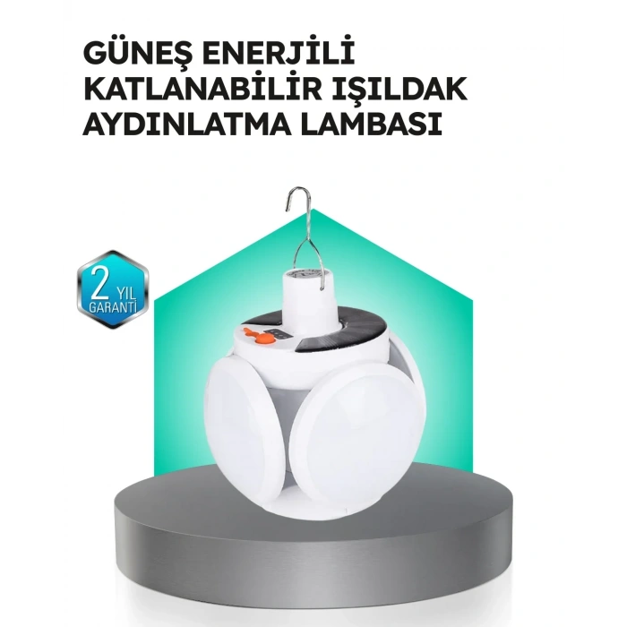 Pratik Katlanabilir Solar Led Aydınlatma Lambası