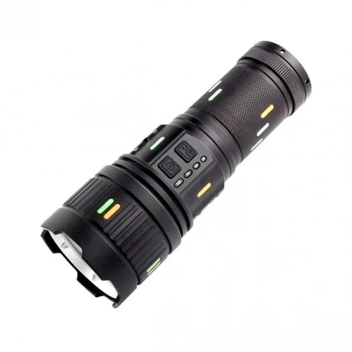 Pro F-3001 Alüminyum Tg Led Güç Göstergeli Type-c Şarjlı El Feneri 100 W