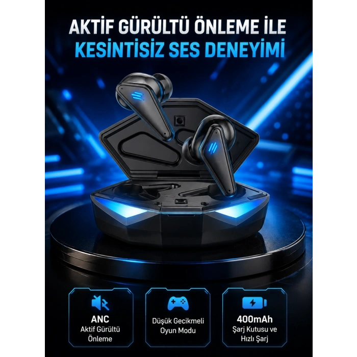Profesyonel Bluetooth 5.0 Kulaklık – Dokunmatik Kontrol, 3d Surround Ses