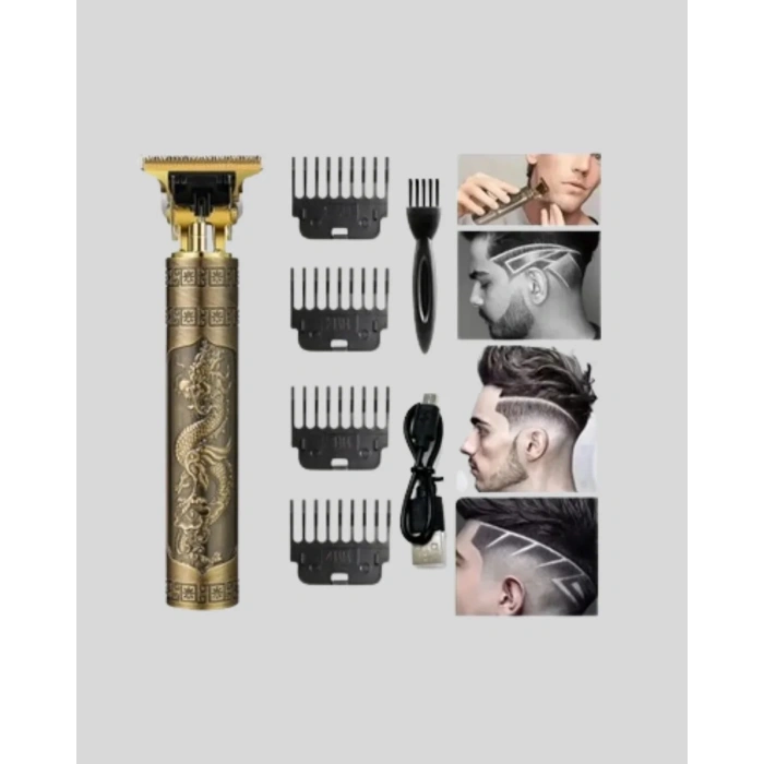 Profesyonel Çizik Tıraş Makinesi – T Çelik Bıçaklı, 120 Dakika Şarjlı Kullanım, 3 Başlıklı