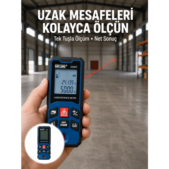 Profesyonel Lazer Metre Hassas Ölçüm Ve Dijital Ekran Yeni Nesil