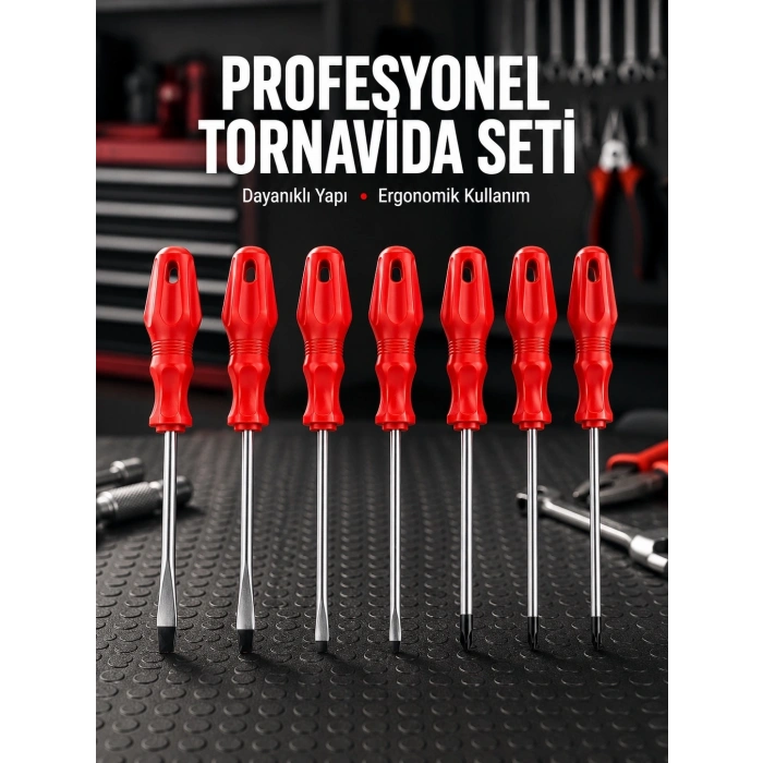 Profesyonel Ve Günlük Kullanıma Uygun 7li Tornavida Seti