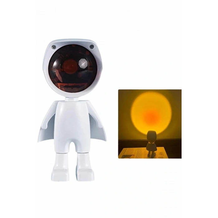 Projeksiyon Güneş Lambası Astronot Gün Batımı Projektör Led Işıklı