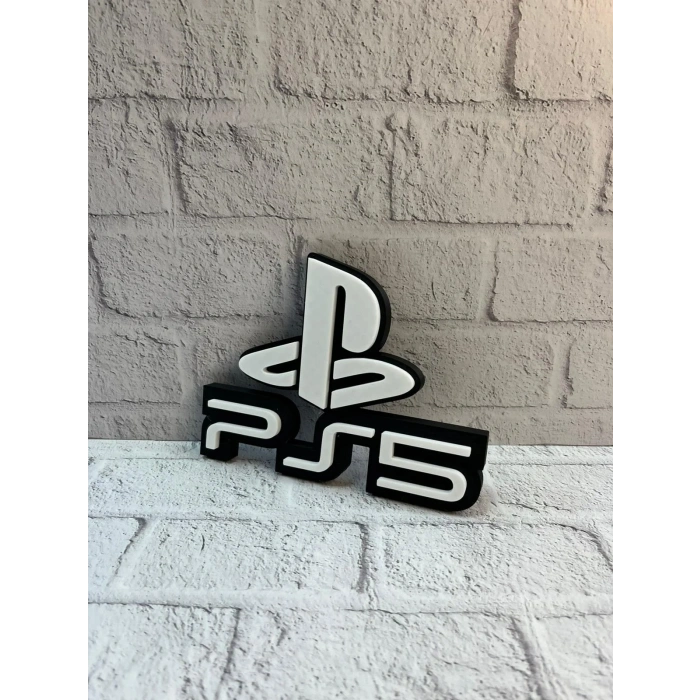 Ps5 Logo Dekoratif Duvar Süsü Oyun Odası Ve Salon Uyumu