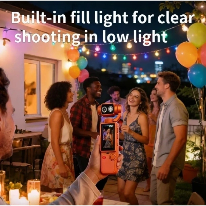 Q8 4k Ultra Hd Taşınabilir Vlog Spor Ve Aksiyon Kamerası 2.0’’ Döndürülebilir Ips Ekran Turuncu