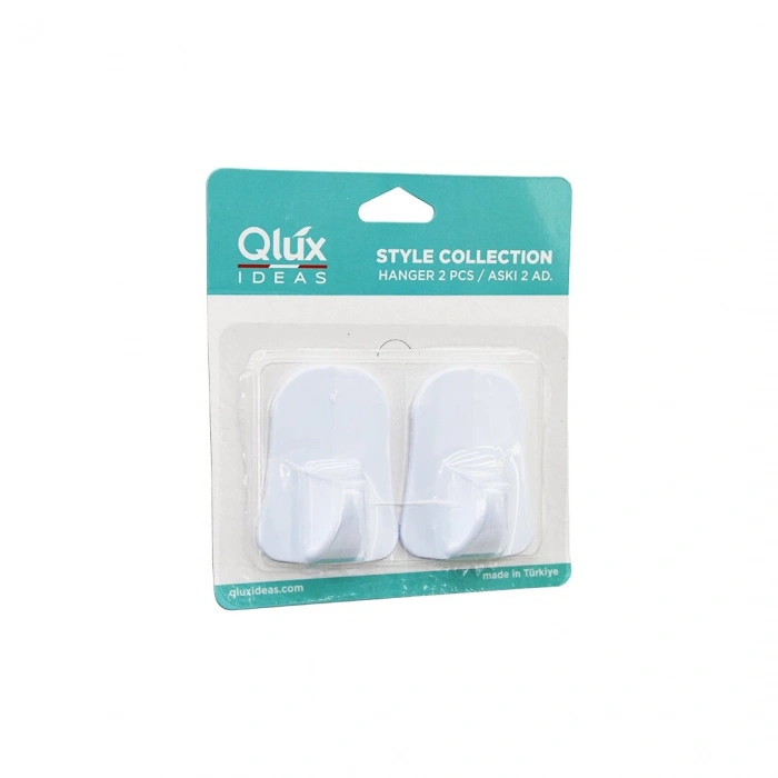 QLUX L-00735 2PCS OPAK BEYAZ PLASTİK ASKI (5263)