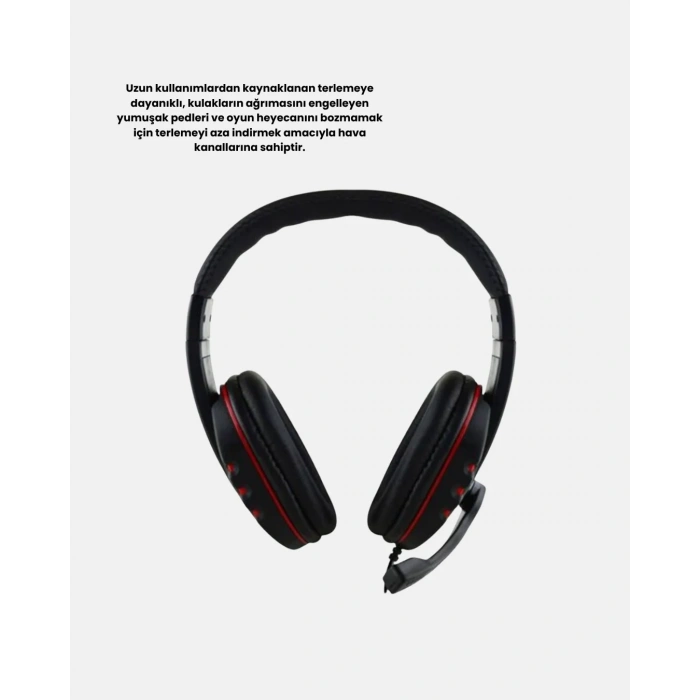 Rahat Ve Dayanıklı Mikrofonlu Oyun Kulaklığı – Stereo Ses, Ayarlanabilir Kafa Bandı