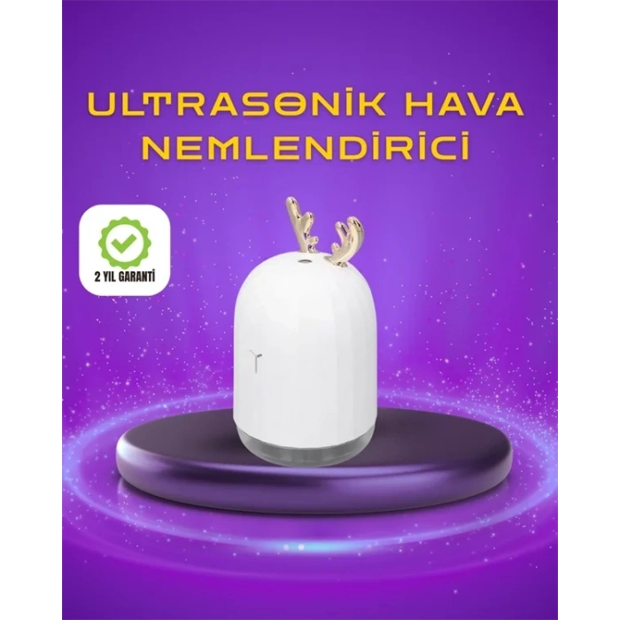 Renkli Led Işıklı Ve Sürekli Spreyli Masa Nemlendirici