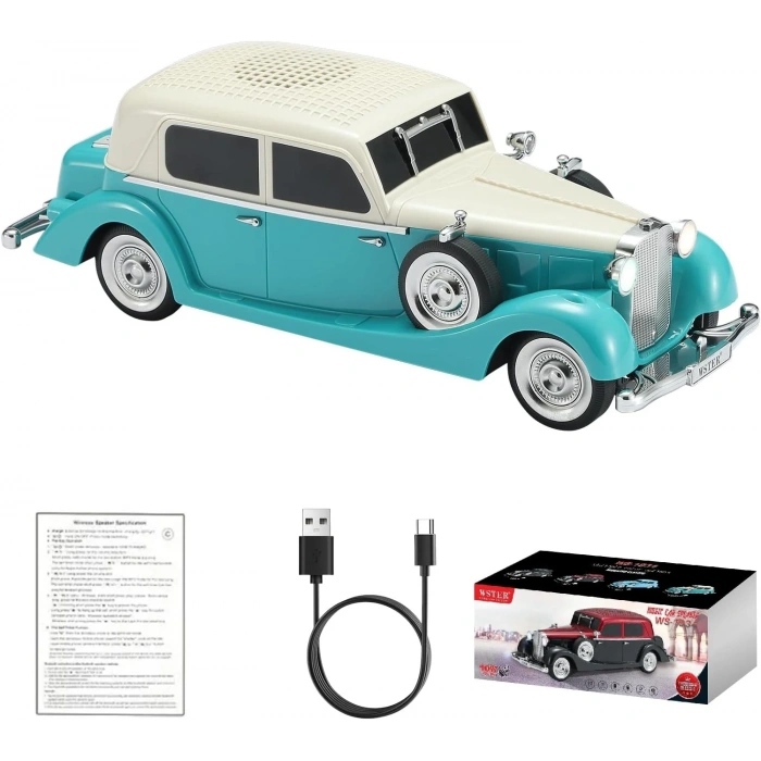 Retro Klasik Araba Bluetooth Hoparlör Kablosuz HD Ses FM Radyo YG-239 (5263)