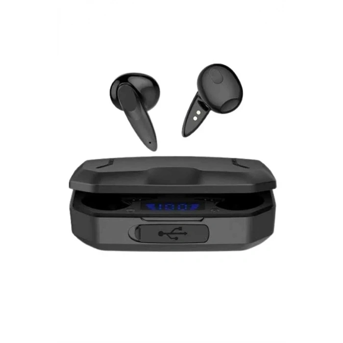 Rgb Işıklı Çift Mikrofonlu Siyah Profesyonel  Kulaklığı Kablosuz Kulakiçi