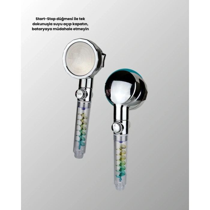 Sağanak Yağmur Etkili El Duşu – Start Stop Tuşlu Su Tasarruflu